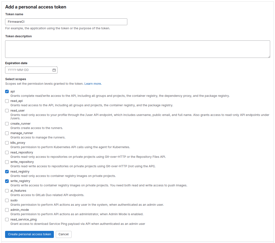 Gitlab Access Tokens